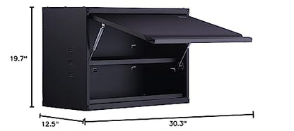VEVOR Metal Storage Cabinet, 120lbs Load Capacity per Shelf, 20'' Tall Wall-Mounted Powder-Coating Steel Garage Cabinet with Adjustable Shelf, Press to Close & Open Door Perfect for Office Garage Tool - style: Flip up 20"