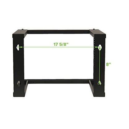 NavePoint 6U Wall Mount Rack - Server Rack for 19 Inch IT Equipment Open Frame Rack – Network Rack for AV & Server Equipment 16” Deep Rack, Black - size: 6U