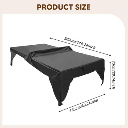 Waterproof, Rainproof Table Tennis Table Cover, Black - color: Black