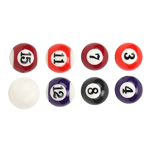 16PCS Mini Billiard Balls 2.5CM Small Pool Table Ball Set Kids Tabletop Billiards Toy Accessories for Game Room Recreational Sports for Kids