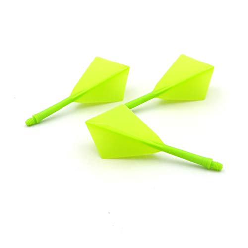 CUESOUL ROST Integrated Dart Shaft and Flights Medium,Diamond Shape,Set of 3 - color: Green