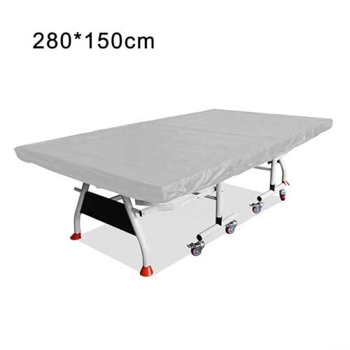 Outdoor Table Tennis Table Cover 280x150cm 210D Oxford Dustproof Waterproof Protection for Garden Patio Silver