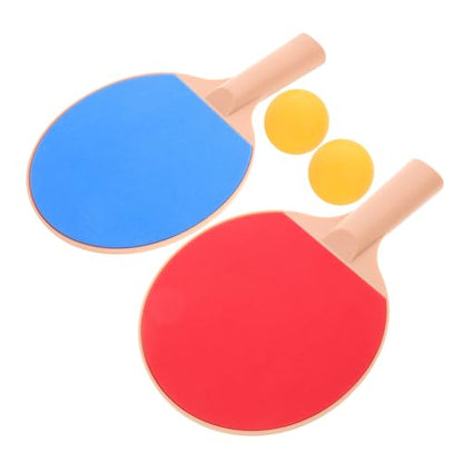 PartyKindom Outdoor Table Tennis Set with Plastic Elasticity Rackets and Pong Balls Comfortable Grip Paddles for Outdoor Games and Competitions Professional Paddle and Ball Kit