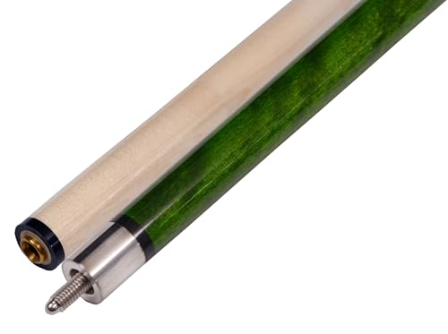 Accuplay Billiards 58" - 2 Piece Break Pool Cue Stick Made of Hardwood Canadian Maple - 23 Ounce Choose Black, Red, Green or Blue - color: Green