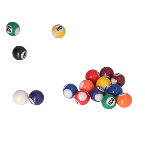 25mm Mini Pool Ball Set - 16 Pcs Billiard Balls, Resin Table Balls Accessories