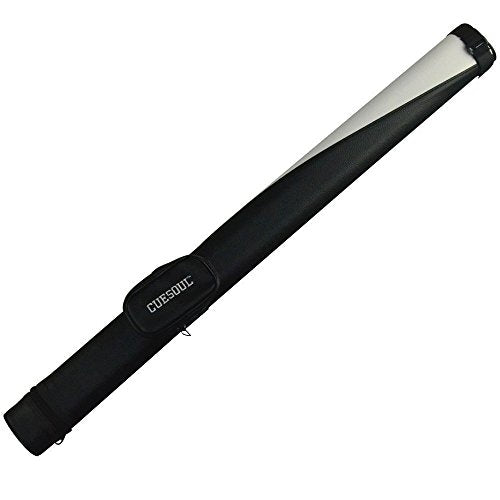 CUESOUL Soocoo Series 2x4/2x2 Hard Pool Cue Case -Holds 2 Cue Butt and 4 Cue Shafts,Four Color Available - color: 1x1-White Black