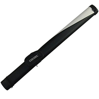 CUESOUL Soocoo Series 2x4/2x2 Hard Pool Cue Case -Holds 2 Cue Butt and 4 Cue Shafts,Four Color Available - color: 1x1-White Black
