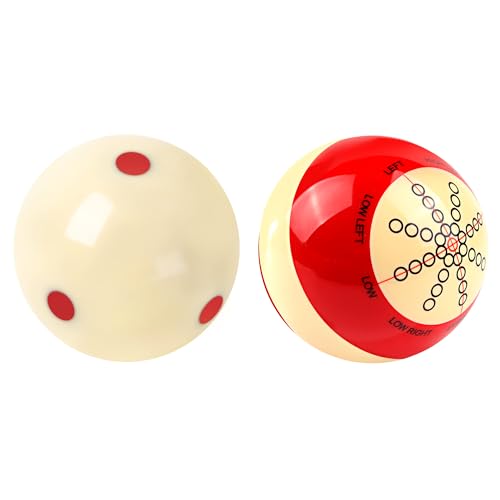 GSE Games & Sports Expert Billiard Practice Training Cue Ball, AAA-Grade PRO Cup Standard Pool Billiard Cue Ball (6 oz 2-1/4" Several Colors Available) - color: Red & Artifact