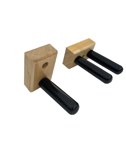 Matching Set of two Billiard Pool Rack Holders and a Billiard Pool Bridge Stick Holder (Made in the USA) (Poplar) - color: Poplar