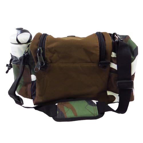 Mint Discs Fade Gear Crunch Box Disc Golf Bag | Black | Beginner Disc Golf Bag | 14+ Disc Capacity | Shoulder Strap & Harness Option - color: Camo, size: Shoulder Strap