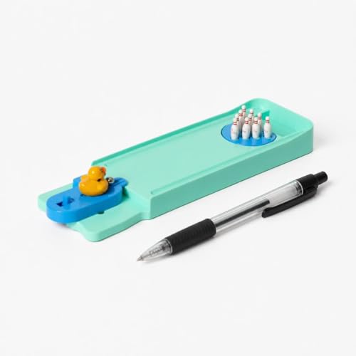 Mini Bowling Set, Wooden Bowling Game for Adults, Miniature Bowling Alley, Small Desktop Fun Toy