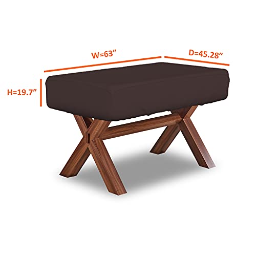 Foosball Table Cover 18 Oz Waterproof - 100% Weather Resistant Outdoor Game Table Cover with Elastic at 4 Sides (63"W x 45"D x 19.7"H, Coffee) - color: Coffee, size: 63"W x 45"D x 19.7"H