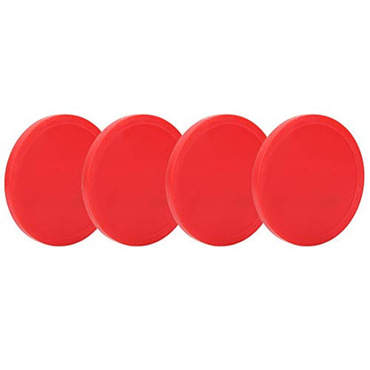 4 Pieces Plastic Air Hockey Pucks Replacement Round Pucks for Game Tables, Equipment, Accessories(（75mm）)