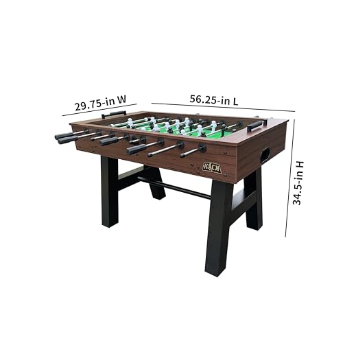 KICK Valkyrie 55" Foosball Table – Professional Full-Size Indoor Game Table - color: Brown
