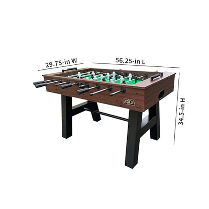 KICK Valkyrie 55" Foosball Table – Professional Full-Size Indoor Game Table - color: Brown