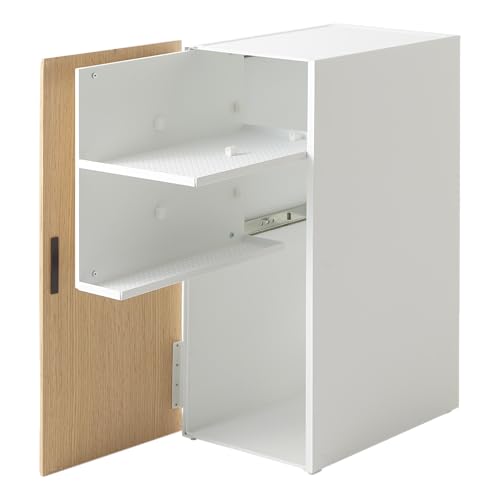 Yamazaki Home Tower Large Capacity Game Console Rack – Organize Controllers, Pull-Out Shelf, Cable Management - Steel - color: White