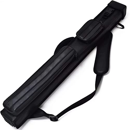 Champion 2X2,2X3,3X4 Nylon/Leatherette Billiard Pool Cue Stick Hard Case - color: Black Leatherette, size: 3X4 pool case