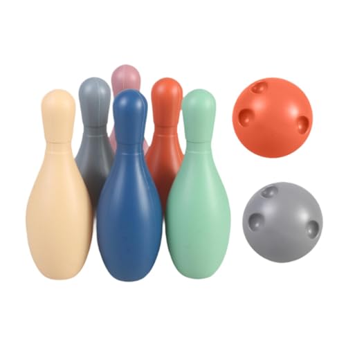 Children's Bowling Set with 6 Pins and - Family Development Game for Activity Toy for The Garden - color: Without Number
