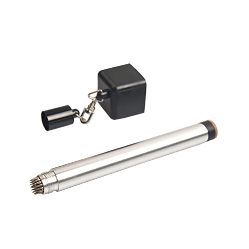 LAKE OF FIRE Pool Cue Chalk Holder – 2-in-1 Billiard Accessory with Pool Chalk Holder & Cue Tip Tool - color: Silver, style: Square