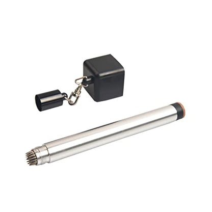 LAKE OF FIRE Pool Cue Chalk Holder – 2-in-1 Billiard Accessory with Pool Chalk Holder & Cue Tip Tool - color: Silver, style: Square