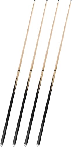 2-Piece Pool Cue Stick – 36″/42″/48″/58″ Wooden Billiard Cues, Standard & Heavy Options, 13mm Tip, Set of 2 or 4 – Beginner & Family Friendly - size: 57" set of 4 20OZ
