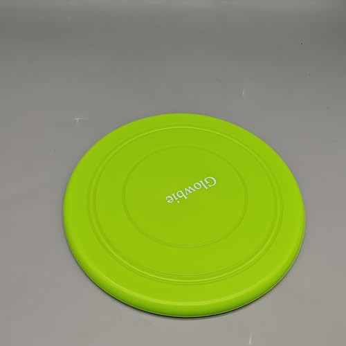Glowbie Flying Saucers, 18cm Soft Silicone Disc in Green, 65g Lightweight Design, Burr-Free Edge, Flexible & Safe for Outdoor Fitness and Sports Training