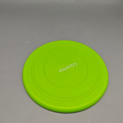 Glowbie Flying Saucers, 18cm Soft Silicone Disc in Green, 65g Lightweight Design, Burr-Free Edge, Flexible & Safe for Outdoor Fitness and Sports Training