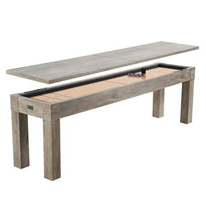 Barrington 9ft Shuffleboard Table with Scratch-Resistant Playfield and 8 Puck Set - size: 9 Ft. Monteray