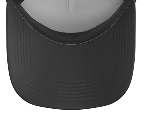 Croquet Heart - Heart with Croquet Mallets Trucker Hat with Adjustable Mesh Back - color: Black/White