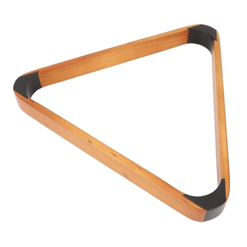 Keenso Billiard Ball Triangle Rack,Billiard Ball Triangle Rack Black 57.2MM Pine British Fancy 9 Ball Pool Ball Rack Yellow