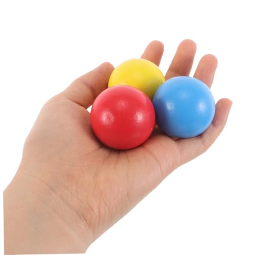 3Pcs Wooden Croquet Balls Outdoor Game for Boys Promotes Hand Eye Coordination Family Fun for Backyard Lawn Activities
