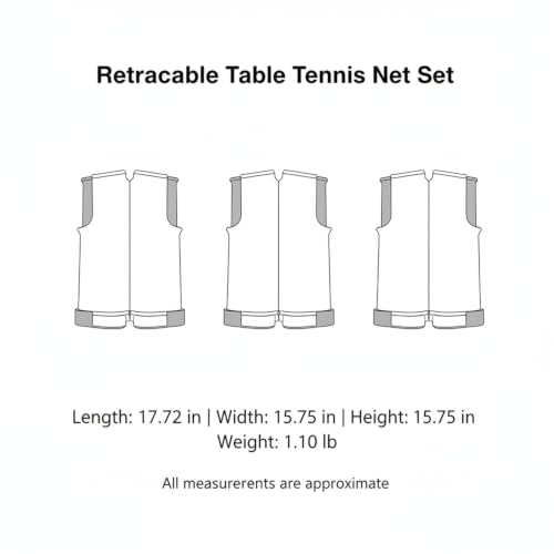 Retractable Table Tennis Net Set, Tool-Free Clamp Design for Dining & Office Tables, Portable ABS Plastic Ping Pong Net with Posts - color: Gray