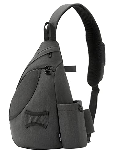 MOYAQI Disc Golf Bag with Retriever Holder and Storage Pockets, Disc Golf Backpack with 8-10 Disc Capacity, Padded Adjustable Strap and Back Panel, Lightweight and Durable - color: Grey