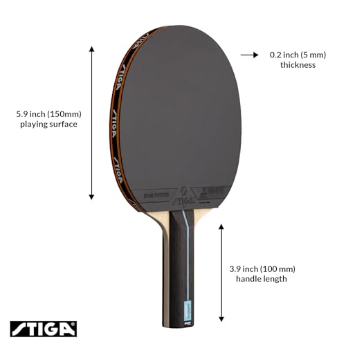 STIGA Banda Allround Future System, 5-Ply Table Tennis Bat, Star Future S Rubber, ITTF Approved, Mid-Level - style: Allround Future Classic - Black, Red