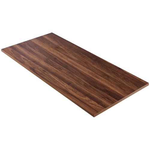 Kaboon Universal Tabletop 45"x20", Solid One-Piece Melamine Table Top, L-Desk Floating Desk DIY, Home and Office, Walnut - color: Dark Walnut, size: 45x20