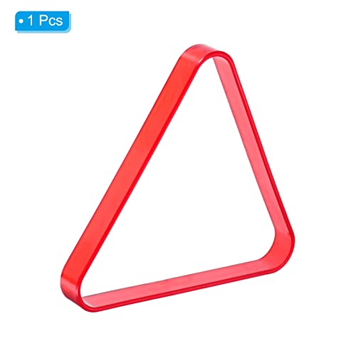 PATIKIL Pool Triangle Rack, Plastic Billiard 8-Ball Triangle Racks Pool Table Accessory for Pool Balls - color: Red