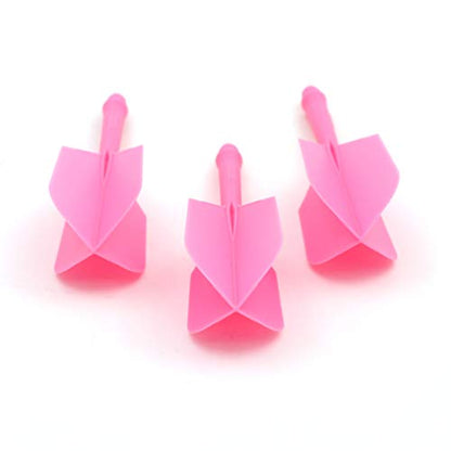 CUESOUL ROST Integrated Dart Shaft and Flights Medium,Slim Shape,Set of 3 - color: Pink