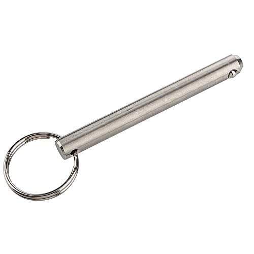 2 Pack Long Quick Release Pin, Diameter 3/8"(9.5mm), Usable Length 3"(76mm), Overall Length 3.6"(92mm), Full 316 Stainless Steel, Bimini Top Pin, Marine Hardware