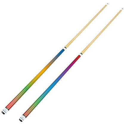 HomeSeason Pool Cues 58 inch Pool Cue Stick with 12.7mm Fiber Leather tip for Beginner, Commercial and Home Entertainment - color: 2-Pack-CD