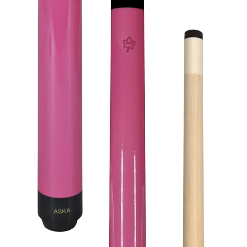 ASKA Short Kids Cue LCS, Canadian Hard Rock Maple Billiard Pool Cue Stick - color: 48-Inches, Pink (SWP48P)