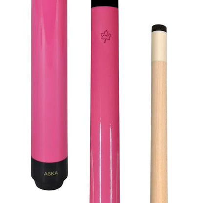 ASKA Short Kids Cue LCS, Canadian Hard Rock Maple Billiard Pool Cue Stick - color: 48-Inches, Pink (SWP48P)
