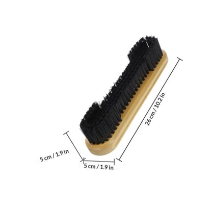 Pool Table Brush and Rail Brush 10.5-inch Medium Size Natural Wood for Felt Cleaning and Crevice Dust Removal Maintenance