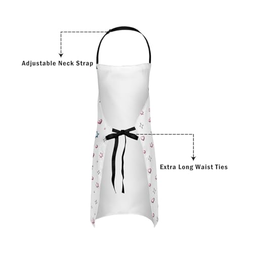 Manfei Baseball Kids Kitchen Apron - color: Princess Pink