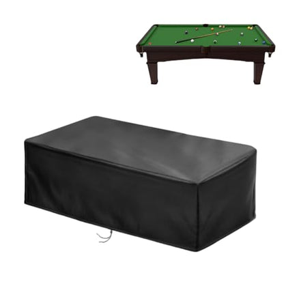 【2025 Upgraded Fabric】Saking 6/7/8/9 Ft Pool Table Cover Waterproof, Heavy Duty Billiard Table Cover Indoor & Outdoor, 89" L x 46" W x 32" H, (7 Feet, Black)