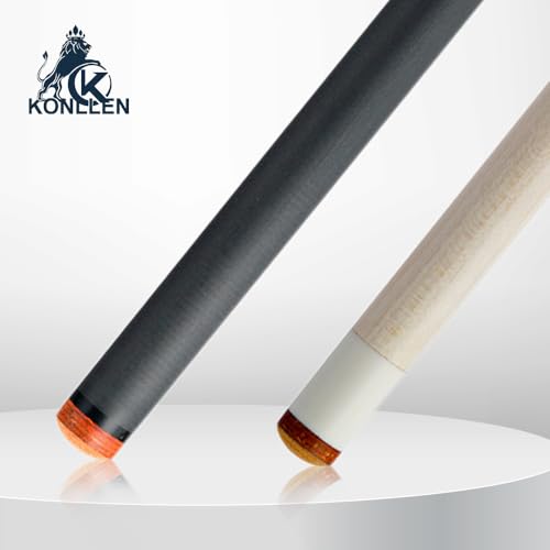 KONLLEN Pool Cue Stick with Hand-Inlaid Design and Dual Shafts, Low Deflection Billiards Cue with Carbon Fiber Shaft and Reinforced Maple Shaft, Professional Pool Cue for Adults