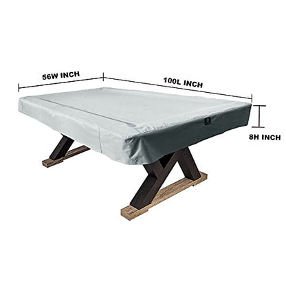 7/8/9FT Heavy Duty 600D Polyester Canvas Billiard Pool Table Cover(7 Colors Available) (Gray, 8-Foot) - color: Grey, size: 8-Foot