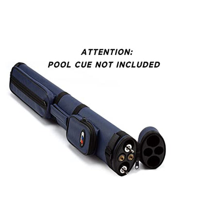 GSE Games & Sports Expert 2x2 Deluxe Hard Billiard Pool Cue Stick Carrying Case, Billiard Cue Case, Billiards Accessories (Several Colors Available) - color: Oval - Blue