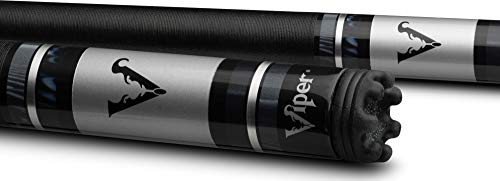 Viper by GLD Products Sinister 58" Pool Cue - color: Dark Brown with Silver, size: 18 Ounce