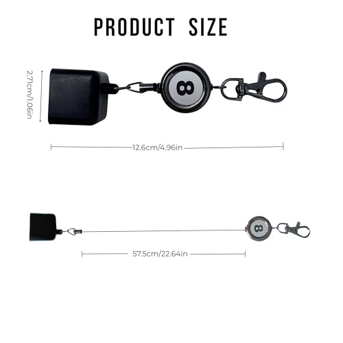 2-Pack Retractable Pool Chalk Holders with Belt Clip & Keychain | Billiard Cue Chalk Keeper Case for Snooker Game Training & Practice Accessories