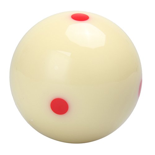 Red Dot Cue Ball, AAA-Grade PRO 6 Dot Billiard Practice Training Measle Que Ball - 2 1/4"